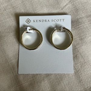 Jack Hoops in Gold and Black Crystal - Kendra Scott
